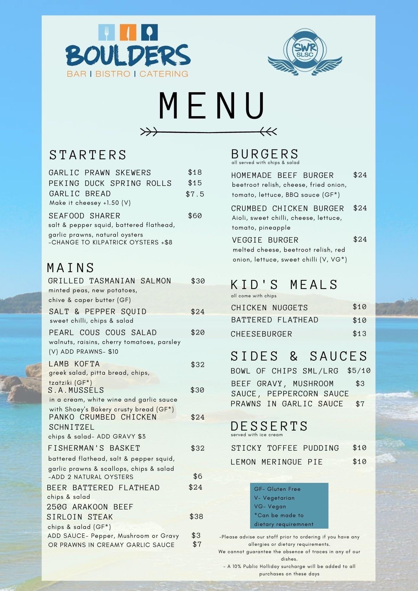 Boulders Bar and Bistro South West Rocks Surf Life Saving Club